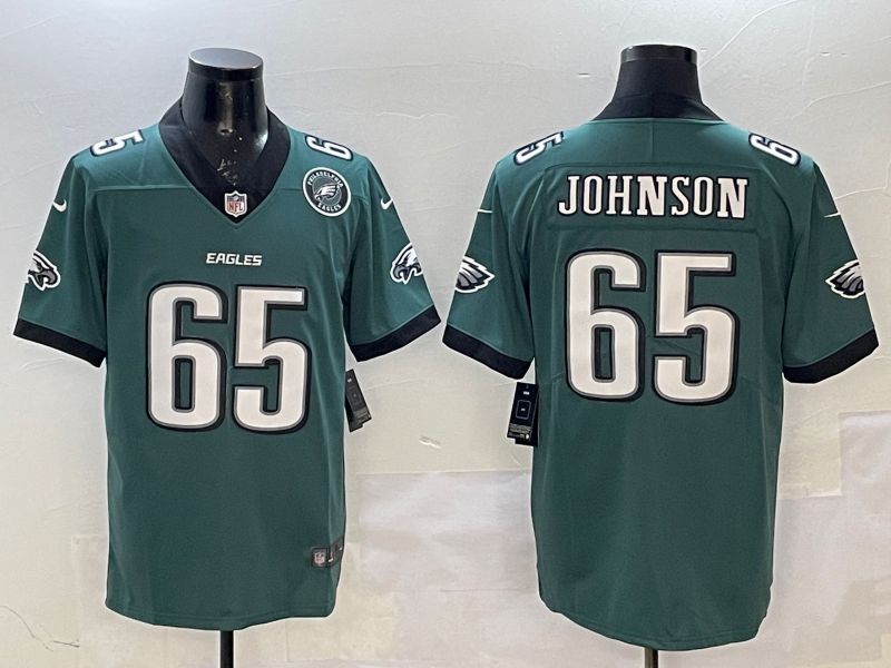 Men Philadelphia Eagles #65 Johnson Green Second generation 2025 Nike Limited NFL Jersey style 4->philadelphia eagles->NFL Jersey